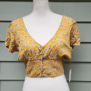 Forever 21 Floral Cropped Blouse